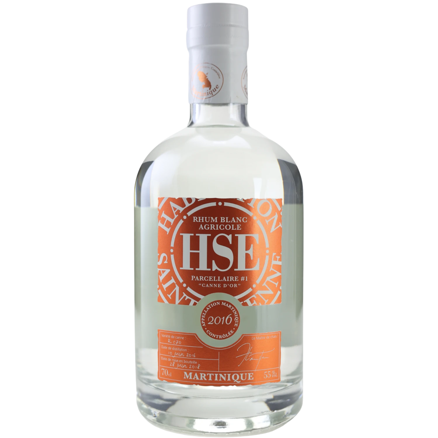 H.S.E Rhum Blanc Parcellaire 55% 0,7l 1 H.S.E Rhum Blanc Parcellaire 55% 0,7l