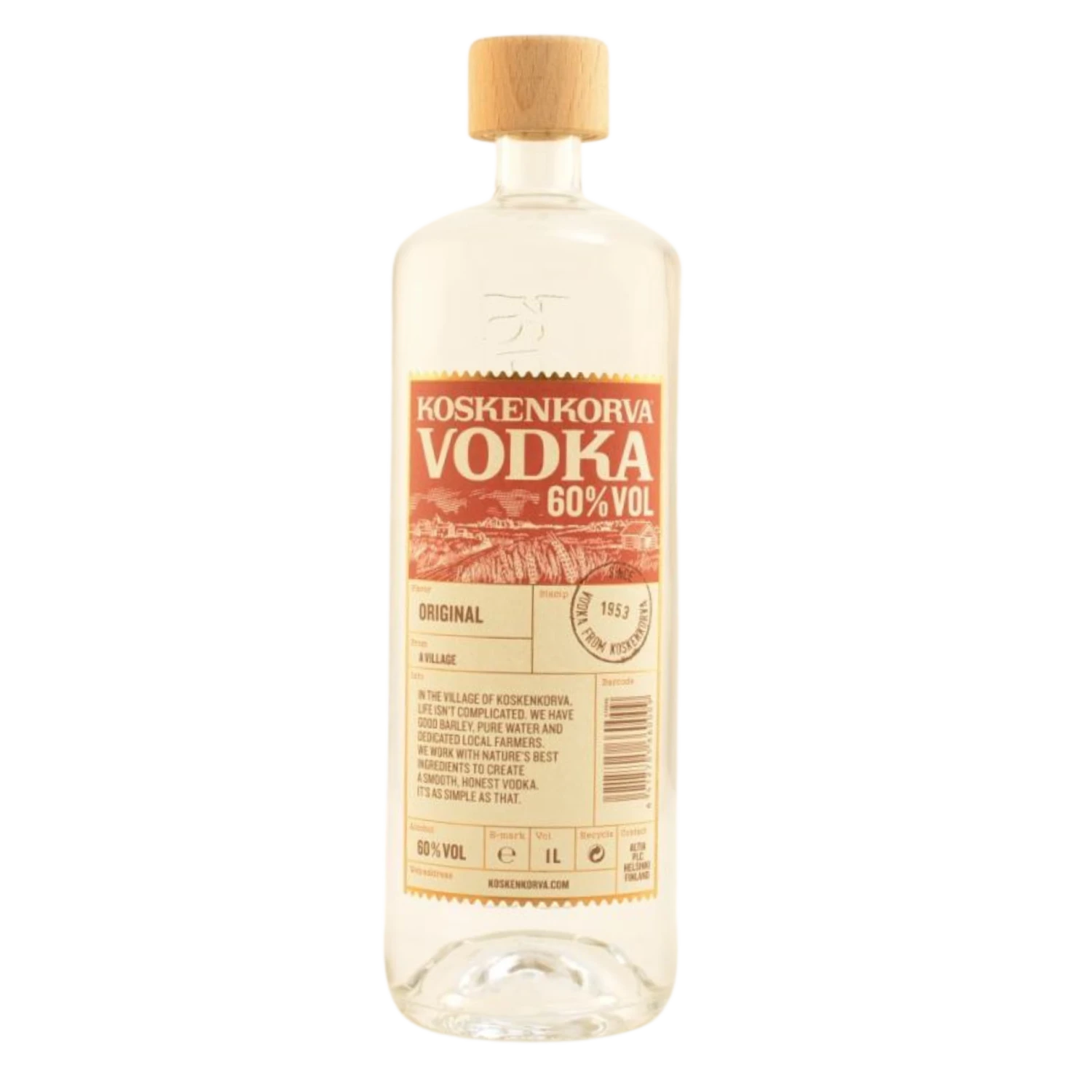 Koskenkorva 013 Vodka 60% 1,0l 1 Koskenkorva 013 Vodka 60% 1,0l