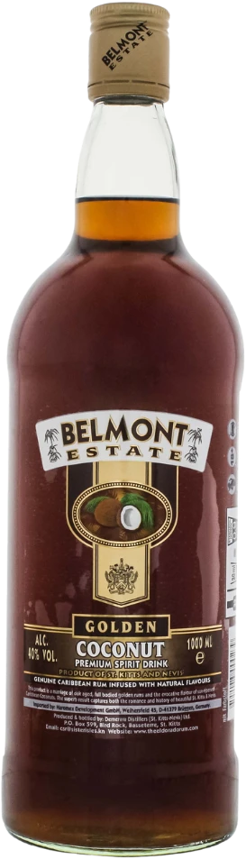 Belmont Estate Gold Coconut Spirit (Rum Basis) 40% 1,0l 1 Belmont Estate Gold Coconut Spirit (Rum Basis) 40% 1,0l