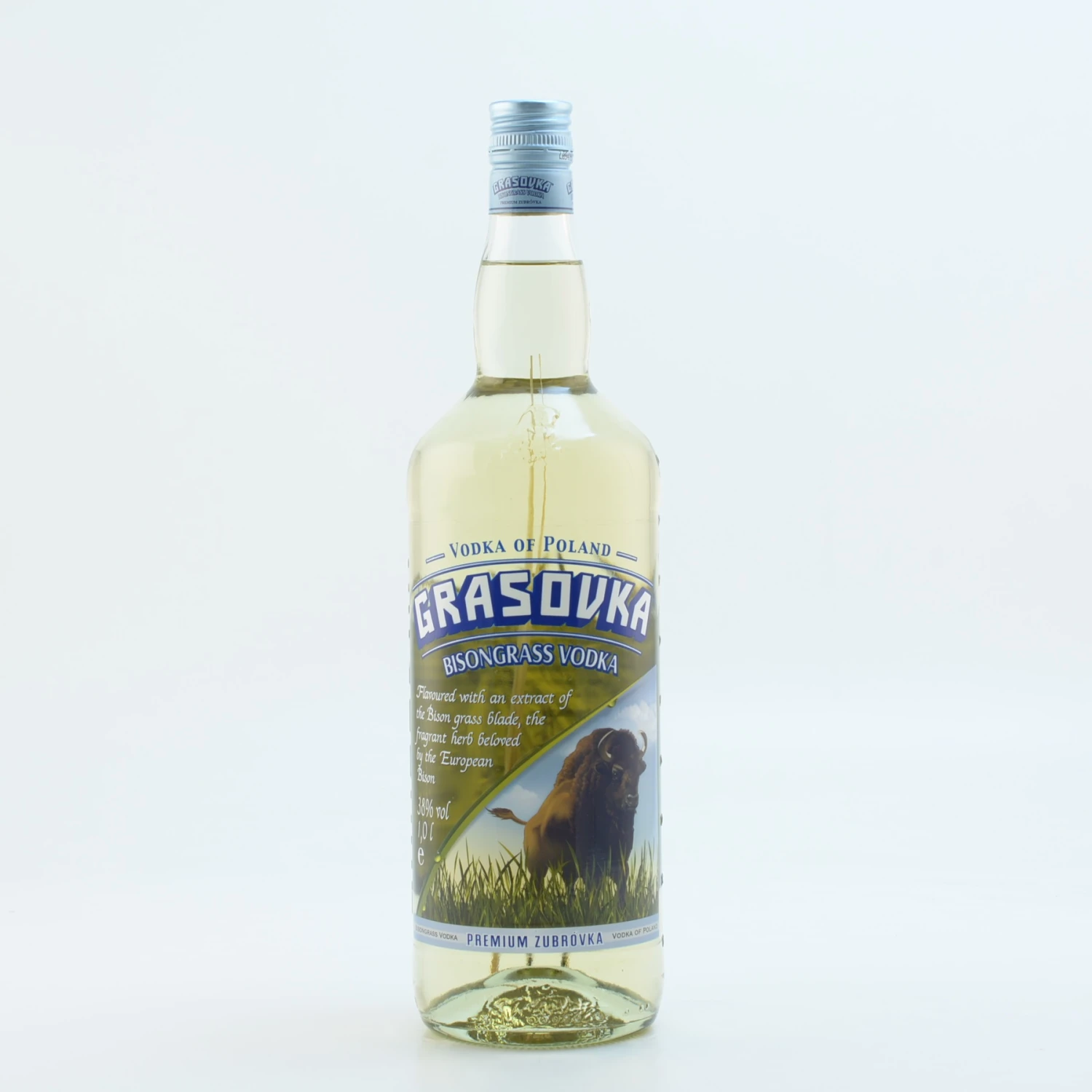 Grasovka Bison Vodka 38% 1,0l 2 Grasovka Bison Vodka 38% 1,0l – Bild 2