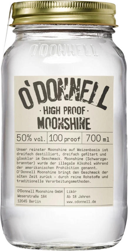 O'Donnell Original High Proof Moonshine 50% 0,7l 1 O'Donnell Original High Proof Moonshine 50% 0,7l