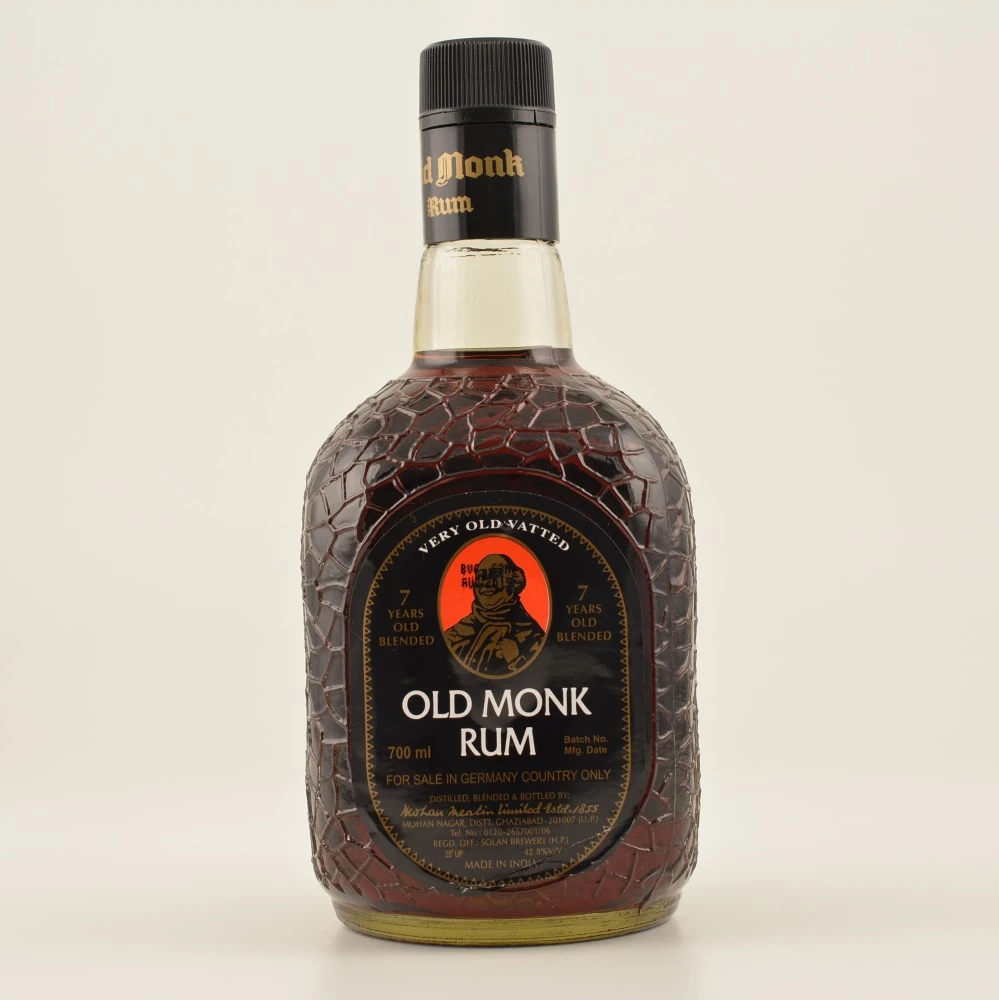 Old Monk Rum 7 Jahre 42,8% 0,7l 2 Old Monk Rum 7 Jahre 42,8% 0,7l – Bild 2