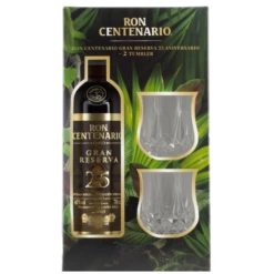 Ron Centenario 25 Jahre Gran Reserva Geschenkset Mit 2 Tumblern