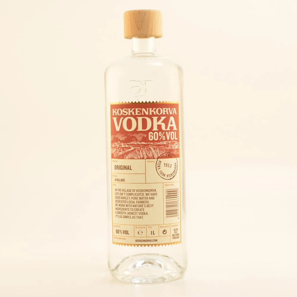 Koskenkorva 013 Vodka 60% 1,0l 2 Koskenkorva 013 Vodka 60% 1,0l – Bild 2