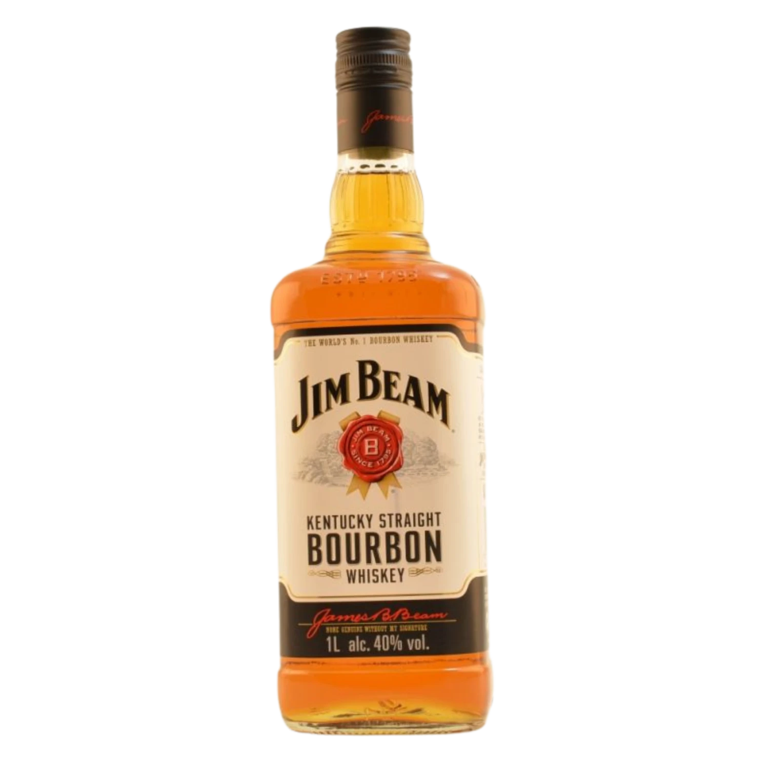 Jim Beam White Label Bourbon Whiskey 40% 1,0l 3 Jim Beam White Label Bourbon Whiskey 40% 1,0l – Bild 3