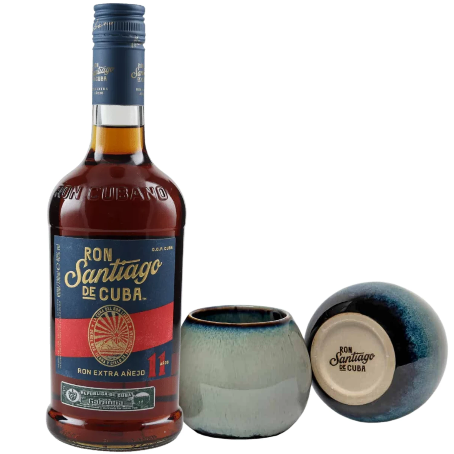 Geschenkset: Santiago De Cuba Extra Anejo 11 Jahre Rum + 2 Tiki Mug Aus Keramik 1 Geschenkset: Santiago De Cuba Extra Anejo 11 Jahre Rum + 2 Tiki Mug Aus Keramik