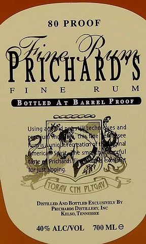 Prichards Fine Rum 40% 0,7l 4 Prichards Fine Rum 40% 0,7l – Bild 4